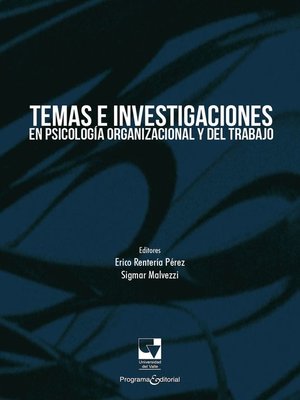 cover image of Temas e investigaciones en psicología organizacional y del trabajo